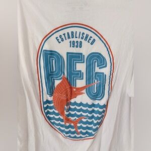 Columbia PFG T-Shirt Adult White Graphic Print Fishing XL